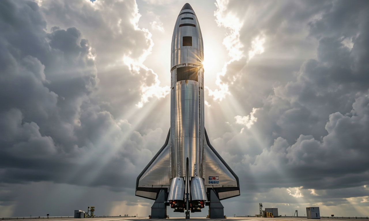 Starship на стартовой площадке